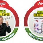Milton Neves está nos materiais para pontos de vendas da Anjo
