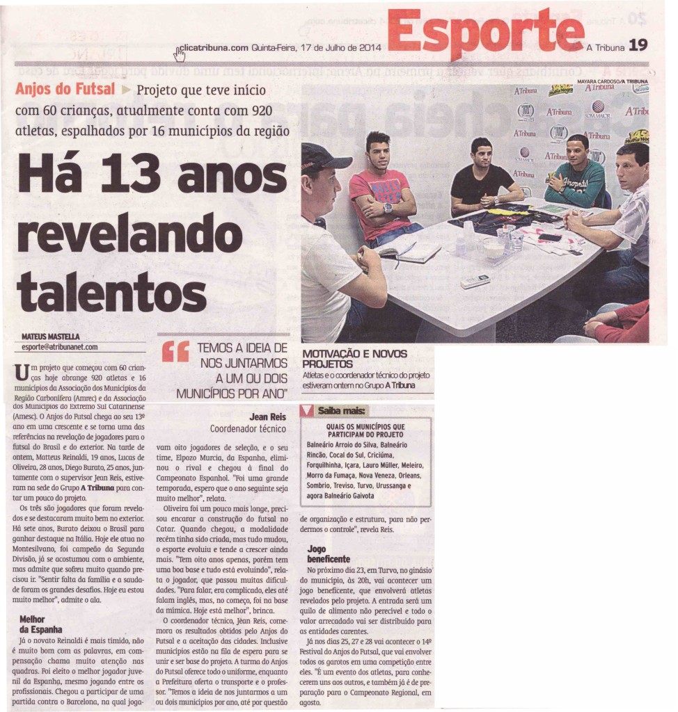 Jornal A Tribuna - 17/07/2014