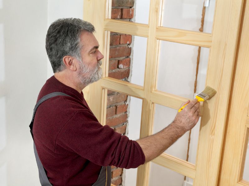 ideias para pintar portas de madeira da sala