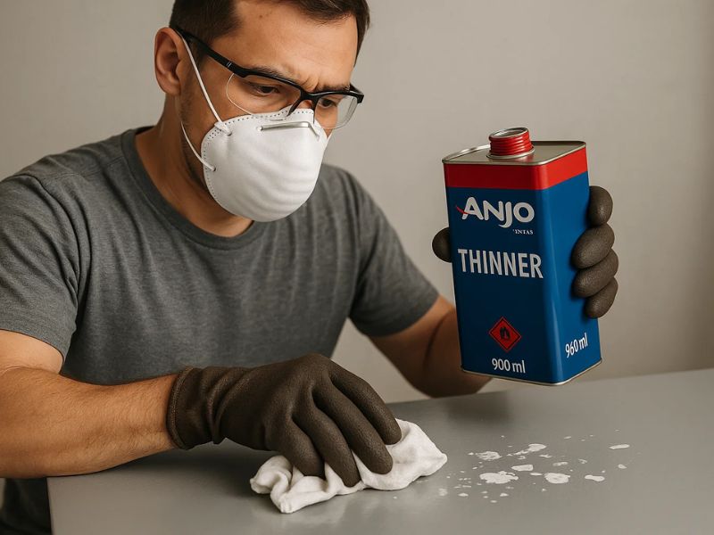 como usar thinner para remover tinta com eficiência