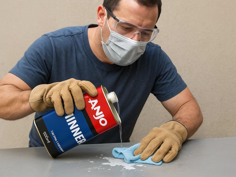 Como usar thinner para remover tinta com segurança?